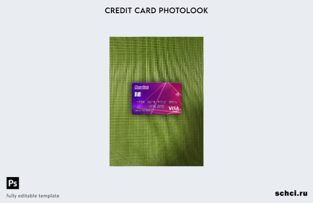 цифровая загрузка шаблона лицевой стороны карты Visa Revolut в цифровом формате